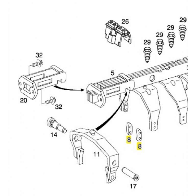 Pino Deslizante Garfo Cambio Mb - G60/85 Diversos