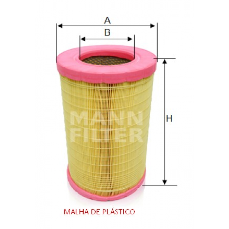 Filtro Ar Fd - Emborrachado 2000... Mann